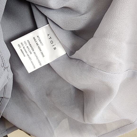 NEW Atoir Revolve Walk Me Home Cocktail Dress Chateau Metallic Grey - Picture 6 of 13